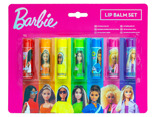 Barbie - sada balzámů na rty 7ks na kartě