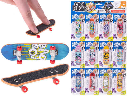 Skateboard 9,5cm kov 12ks na kartě