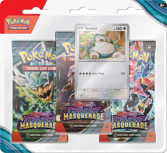 Pokémon Twilight Masquerade 3 Booster Pack Blister - Snorlax / Revavromm