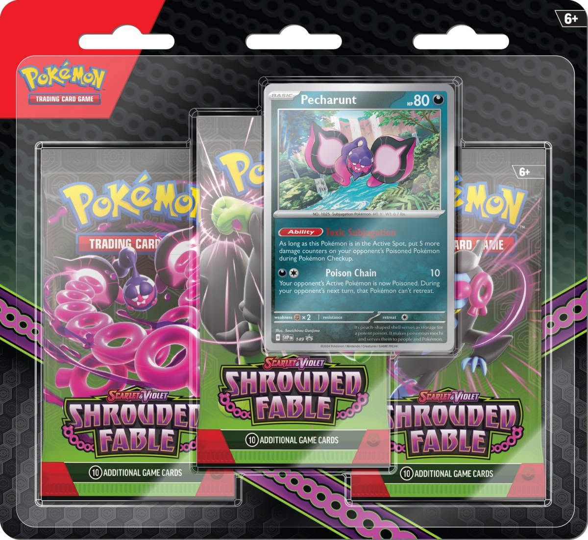 Pokémon TCG SV6.5 Shrouded Fable 3 pack blister booster.